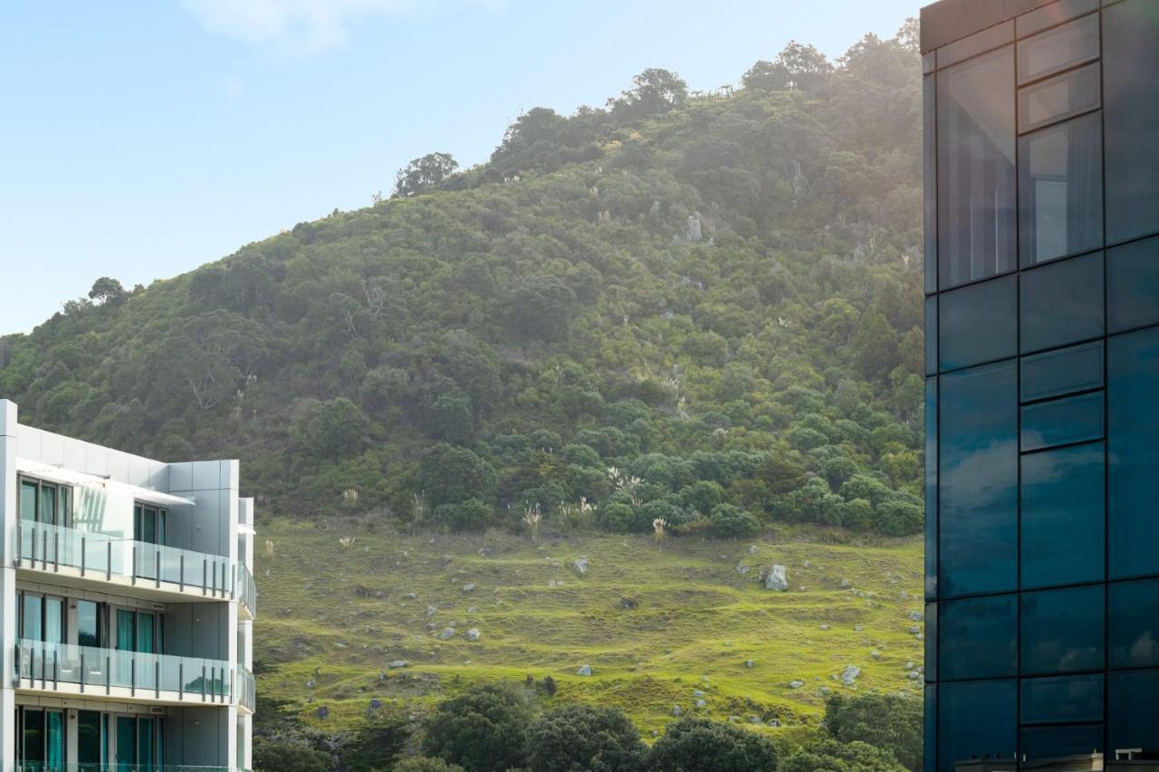 Appartement Superb Elevated Views Of Harbour With Heated Pool, Gym & Parking à Mount Maunganui Extérieur photo